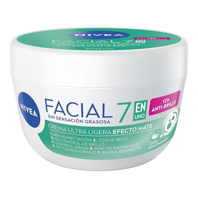 Nivea Facial 7en1 Crema Ultra Ligera Efecto Mate 200ml