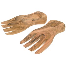 Eddingtons Olive Wood Salad Hands, Servers