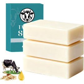 Tallow Soap 3 x 100g, Grass Fed Multi Use Bar for Face Body Hands, Gentle Cleanse