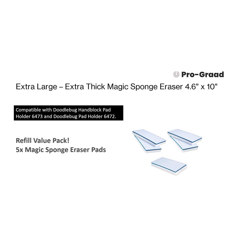 Magic Mopper Eraser Pads - 5 Pack 4.5" x 10"