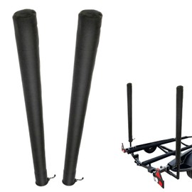 48in Boat Trailer Guide Pole Covers, 2pcs Boat Trailer Guide Pole Pads Black Protective Marine Trailer Guide Poles Pad for Jet Ski Boat Sailboat Trailer Accessories