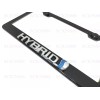 License Plate Frame 1pc 3D HYBRID Emblem Badge BLACK Stainless