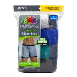 Fruit Of The Loom Bóxer Fol Talla G Low Rise Ajustados Multicolor Con 4 Piezas