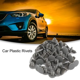 ACROPIX Universal 8.5mm Plastic Door Bumper Push Rivets Clip for Auto Car Gray - Pack of 50