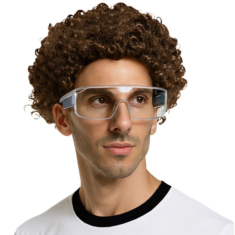 Xambop Short Curly Dark Brown Rocker Party Wig Halloween Christmas