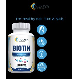 Biotin 10,000mcg – High-Potency Formula for Healthy Hair, Skin & Nails – Supports Energy & Metabolism – Beauty & Wellness Supplement – 120 Capsules – Non-GMO, Gluten-Free