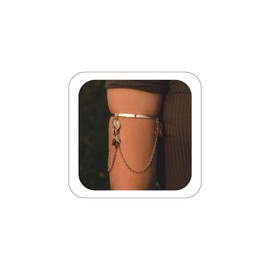 Minimalist Upper Arm Cuff Layered Open Arm Bracelet Armlet Adjustable Hammered Wrap Armband Bangle Dainty Stackable Geometric Jewelry for Men and Women (Gold tassel chain)