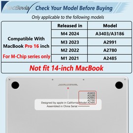 MecBevia for MacBook Pro 16 inch Case M5 M4 M3 M2 M1 Pro/Max Chip