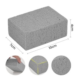 EILYGK 4 Pack Grill Brick, Pumice Stone for Cleaning Griddle/Flat Top Grills/Removing Stains BBQ（Grey）