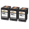 Houseoftoners Remanufactured 3-Pack Ink Cartridge High Yield Replacement for HP