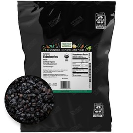 Frontier Co-op Dried Elderberries Organic, 2lb Bulk Bag, Whole Berries - Kosher and Non-GMO Dried Fruit for Elderberry Syrup, Tea and Powder