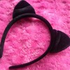 Fashion Culture Women's 3D Cat Ears Velour Headband, Black