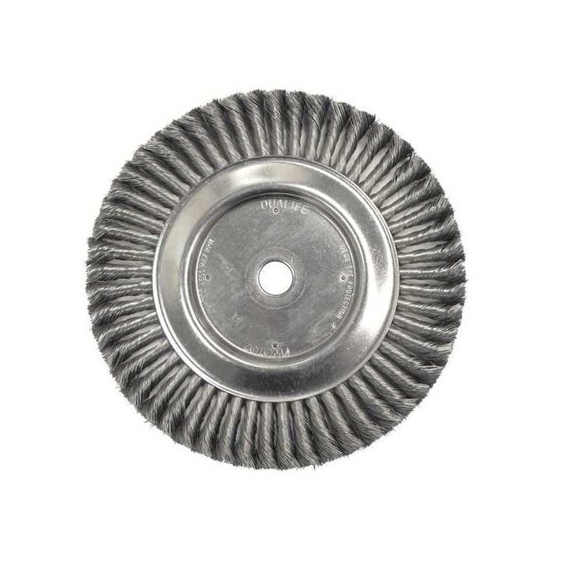Twist Wire Wheel Wire Brush, Arbor, 10"