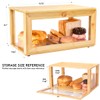 ETMI Bamboo Bread Box for Kitchen Countertop Pastry Display case