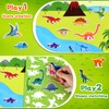 NEBURORA Reusable Puffy Sticker Book for Kids, 88 Dinosaur Stickers,