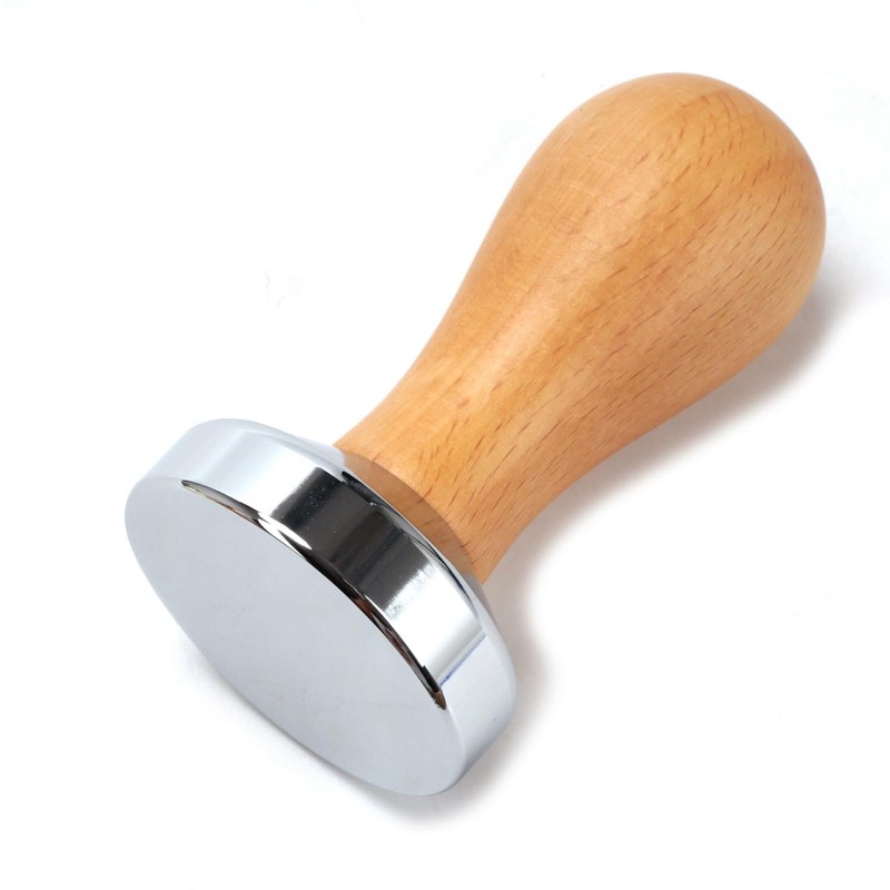 IIF Coffee Tamper Espresso Press Flat Base Coffee Tamper, Wood