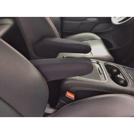 Auto Console Covers - Premium Armrest Cover Fits Dodge Grand Caravan 2011-2020 Protect Fold-Down Armrest Waterproof Neoprene Fabric- One Pair (XLSLM) (Black)