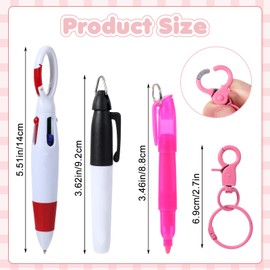 Sibba Nurse Pen Set Mini Highlighter Nurse Pen Badge Marker With Nursing Keychain Clip Include Tip Highlighter Permanent Retractable Ball Pen Pink Correct Supplies for Writing