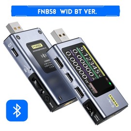 FNIRSI-FNB58 USB Tester Voltmeter Ammeter TYPE-C Fast Charge Detection Trigger Capacity Measurement Ripple Measurement - Color: FNB58(blue)
