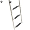 home-garden-fix 2+3 Steps Stainless Steel Folding Ladder Telescoping 400 lb.For