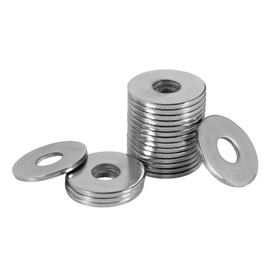 Washers M6 Large FOMGIIN Washers Stainless Steel A2 V2A 304, Body Washers DIN9021 / ISO7093, Washer M6 x 18 mm Pack of 50, Metal Washers for Screws & Nuts & Threaded Rod