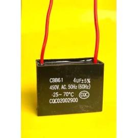 Unbranded CBB61 4uF 4mF Motor Ceiling Fan Capacitor replacement 2-Wire 450VAC 50/60 HZ