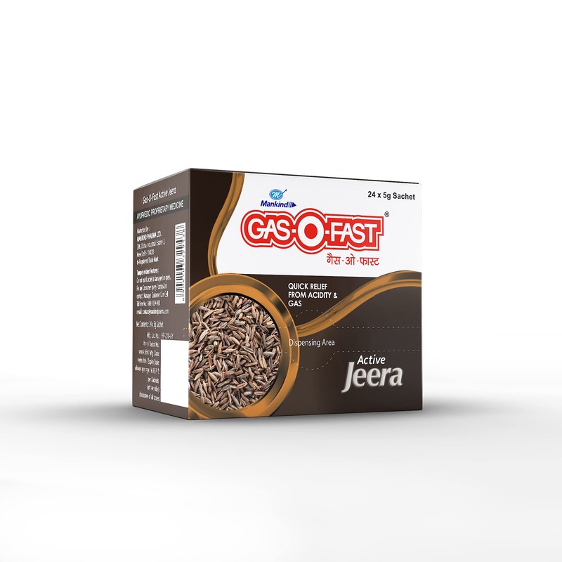 MANKIND CONFETTIWOW Mankind Gas-O-Fast for Relieving Acidity, Active Jeera- 5