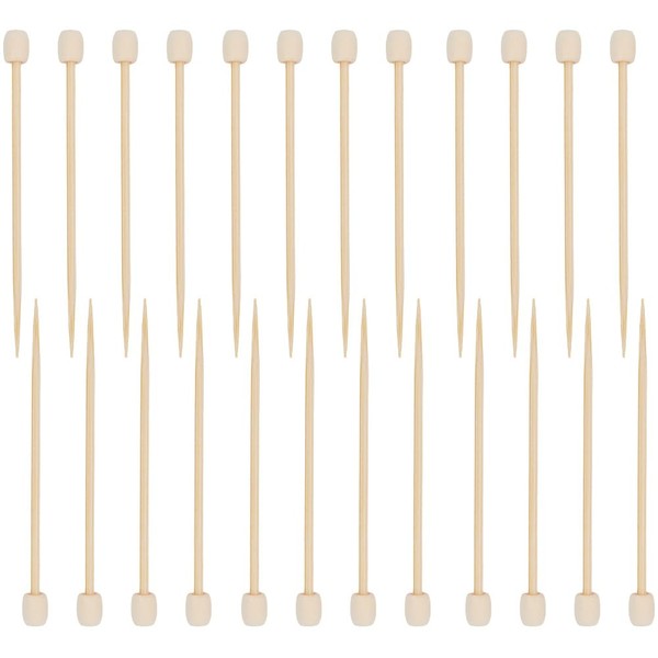 SUNNYCLUE 200Pcs Bamboo Crochet Needles Mini Knitting Needle Burlywood Natural