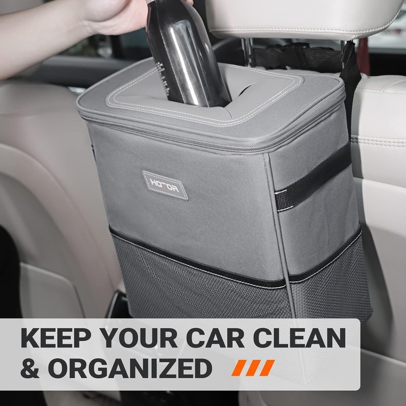 HOTOR Car Trash Can, Multifunctional Car Accessory for Interior Car