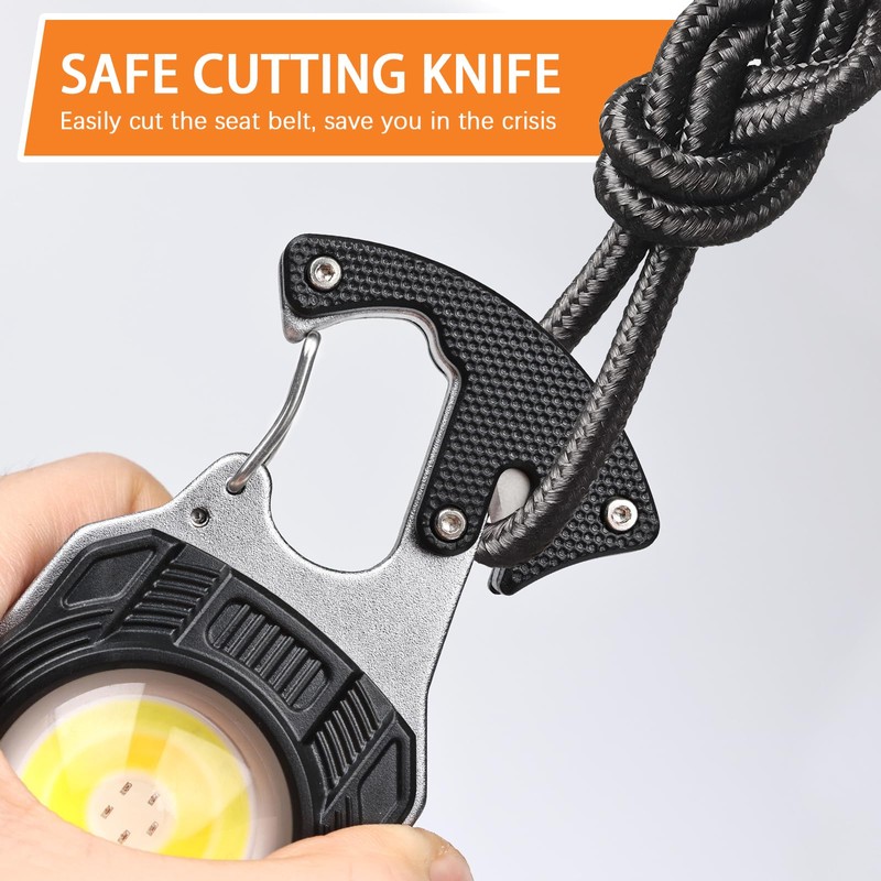 MAKDAK Carabiner Flashlight Tool - 2pc Keychain Flashlight Cob Keychain