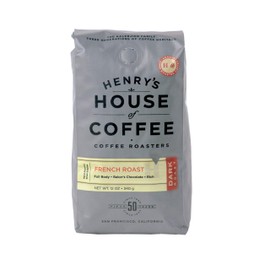 Henry's House Of Coffee | French Roast| Dark Roast | Whole Beans 12oz Bag