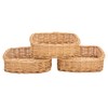 HDKJ Rectangle Small Wicker Baskets for Sundries 3pcs Storage Bins