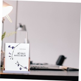 LALAFINA 2sets Easy to Use Metal Desktop Holder Organizer Notes Folder Message Stand Steel Cards Holder 2pcs*2