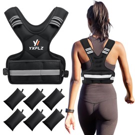 Weighted Vest Women Men - Adjustable Weighted Vest Woman with 6 Ironsand Weights, 4-10lb/11-20lb/21-32lb Vest for Walking, Running, Fitness, Strength Training, Workouts(4-10lb)