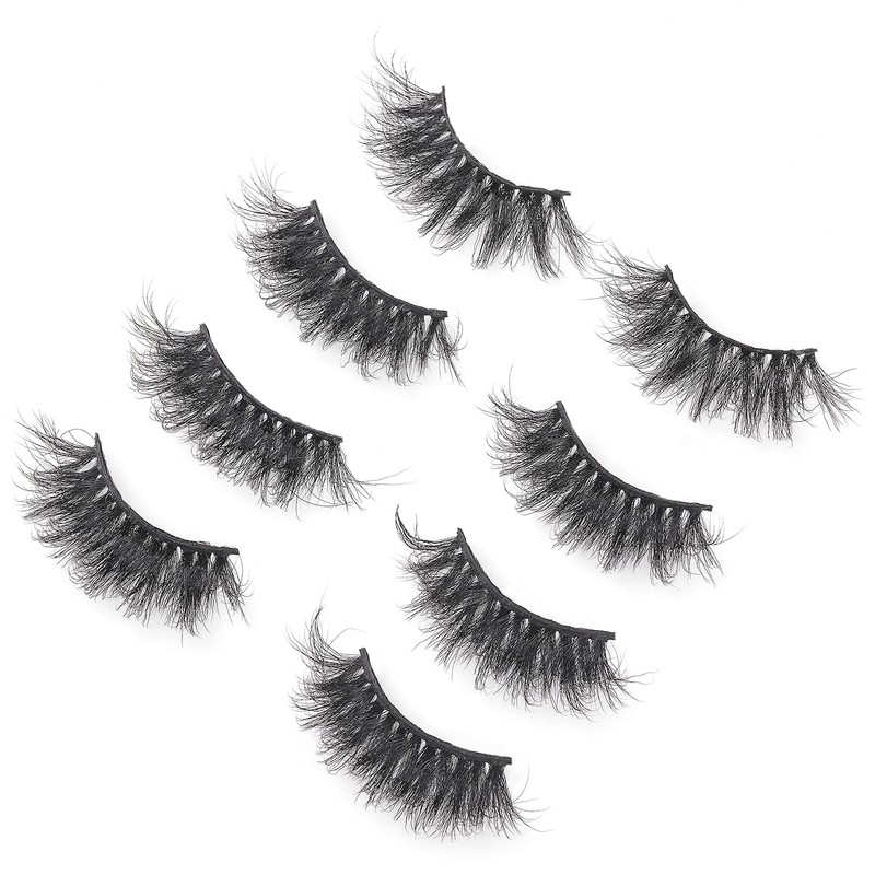 False Eyelashes, 7 Pairs, 5D Eyelashes, Handmade False Eyelashes, Fluffy