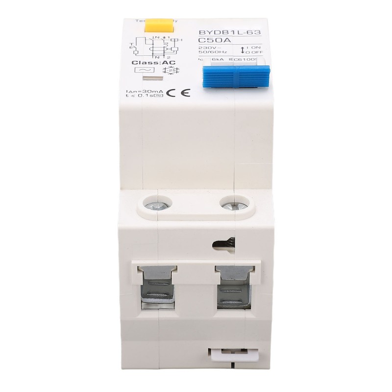 Circuit Breaker 1P+N 50A 230V AC MCB Leakage Protection Switch