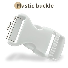 Sheriffdrink 5/8 Inch Paracord Bracelet Buckles 4 Pack, Light Grey - Quick Side Release Plastic Clasps for DIY Strap Craft Accessory, Small Pet Collars & Survival Gear