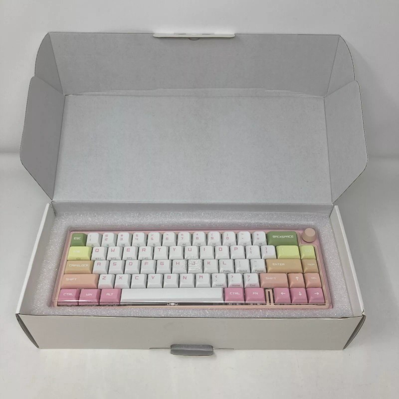 Dustsilver D66 Wireless Mechanical Keyboard Peach