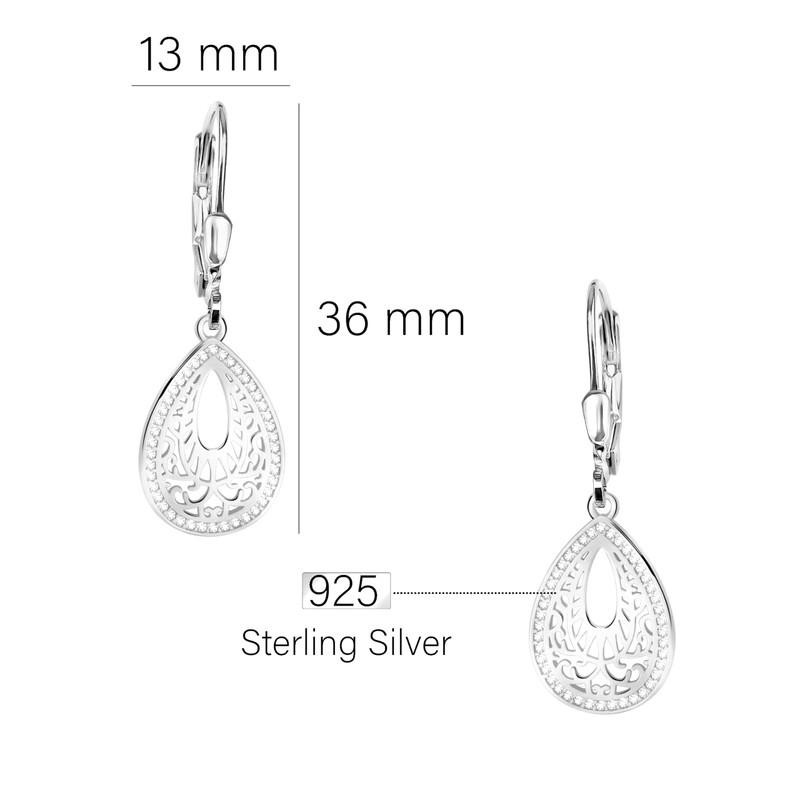 SOFIA MILANI - Women's Earrings 925 Silver with Zirconia Stones