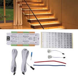 Ejoyous Stair Lighting with Motion Sensor, LED Stair Light Controller, Adjustable Step Lighting, Stair Set, Intelligent Stair Lighting Sensor Kit, for Home