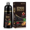 Hair Dye Shampoo - 500 ml Black Hair Dye, Black