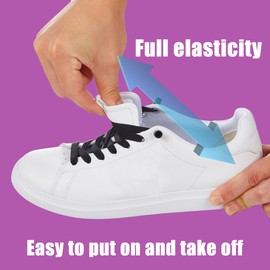 AOLLRUIRLL Elastic Shoe Laces, No Tie Shoe Laces Tieless for Kids, Adults, Elderly, One Size Fit All White