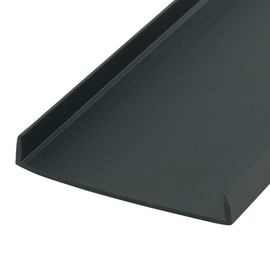 Outwater Plastics Black 2'' Styrene Plastic U-Channel/C-Channel 72 Inch Lengths (Pack of 10 Pieces, 60 feet Total)
