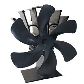 Nihon Denko ND-SEF02 Stove Fan, Eco Fan, Air Circulation, Fireplace, Wood Stove, Oil Stove, No Power Required, Quiet, Circulator, Eco Fan II, Black