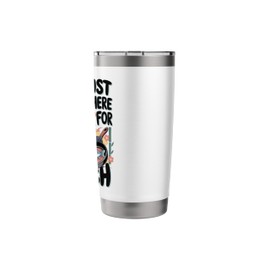 I Am Just Here Fish Funny Ninja Cat with Sword Frying Pan Stainless Steel Insulated Tumbler