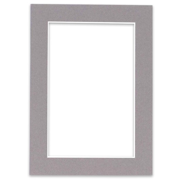 11x14 Mat for 8x10 Photo - Precut Charcoal Picture Matboard