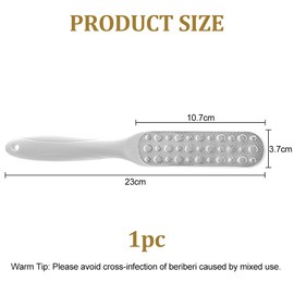 WOLMIK Callus Remover - Double Sided Multidirectional Nickel Foot File Callus Remover - Immediately Reduces calluses and Corns to Powder for Instant Results, Safe Tool - White