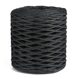 G2PLUS 200M Black Paper String - Raffia Paper Ribbon - Gift Packaging Twine for DIY Crafts,Crocheting,Gift Wrapping and Decorations