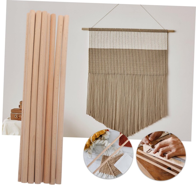 Gadpiparty 10pcs DIY Drumstick Craft Wood Sticks Natural Wood Rods