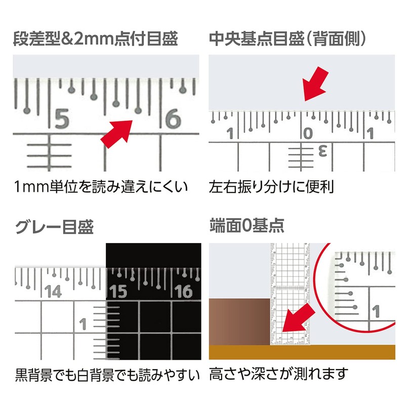 Niigata Seiki SK AGS-15KD Acrylic Square Ruler, Made in Japan,